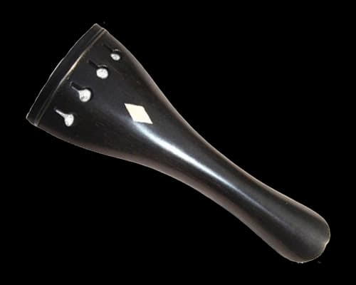 Ebony Tailpiece Brass Rhombus