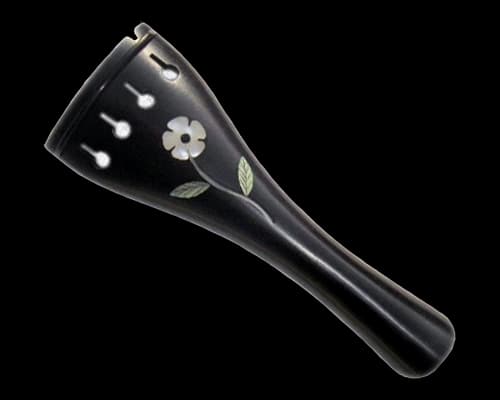 Ebony Tailpiece Flower MOP Inlay Round