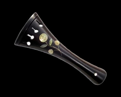 Ebony Tailpiece Large Pearl Flower MOP