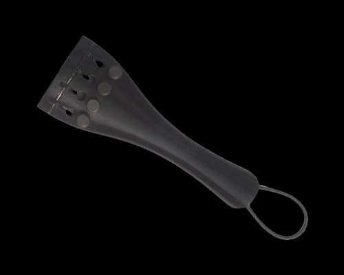 Ebony Tailpiece Round Pushtype Adjuster