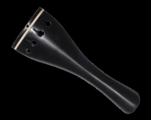 Ebony Tailpiece Round Type With White Fret