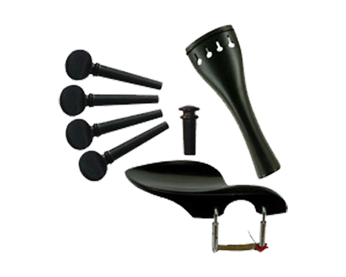 Set With French Pegs, Round Tailpiece - Violin Fittings by Pentacle India
