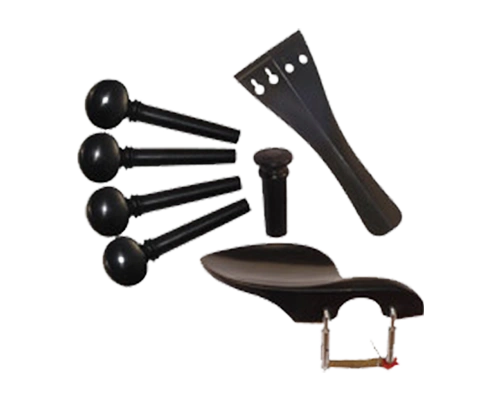 Set With Swiss Pegs, Hill Tailpiece - Violin Fittings by Pentacle India