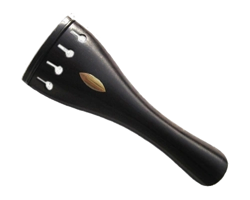 Ebony Tailpiece Brass Oval - Violin Fittings by Pentacle India