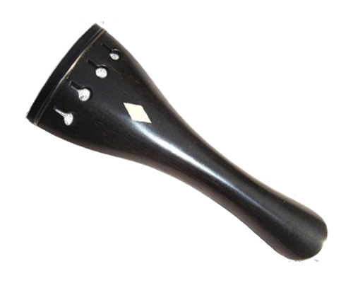 Ebony Tailpiece Brass Rhombus - Violin Fittings by Pentacle India