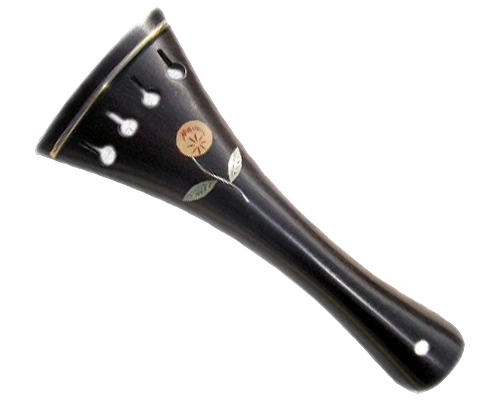 Ebony Tailpiece Flower MOP Inlay French - Violin Fittings by Pentacle India