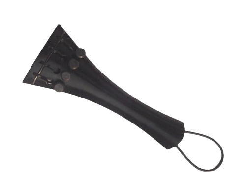 Ebony Tailpiece French Pushtype Adjuster - Violin Fittings by Pentacle India