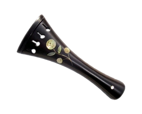Ebony Tailpiece Large Pearl Flower MOP - Violin Fittings by Pentacle India