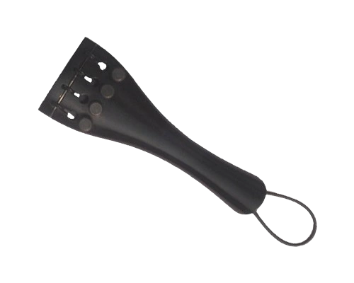 Ebony Tailpiece Round Pushtype Adjuster - Violin Fittings by Pentacle India