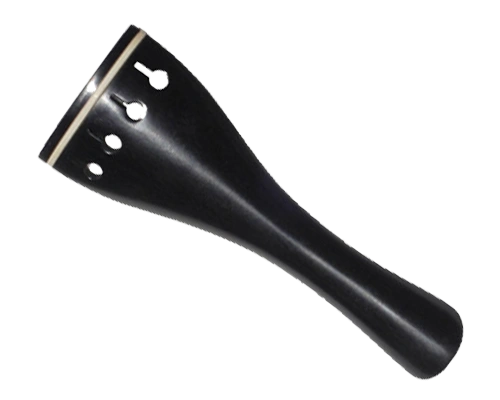 Ebony Tailpiece Round Type With White Fret - Violin Fittings by Pentacle India